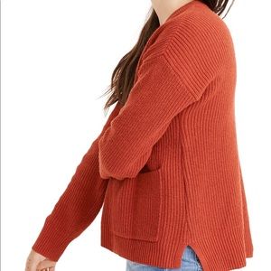 Madewell Patch Pocket Pullover in Bright Ember (L)